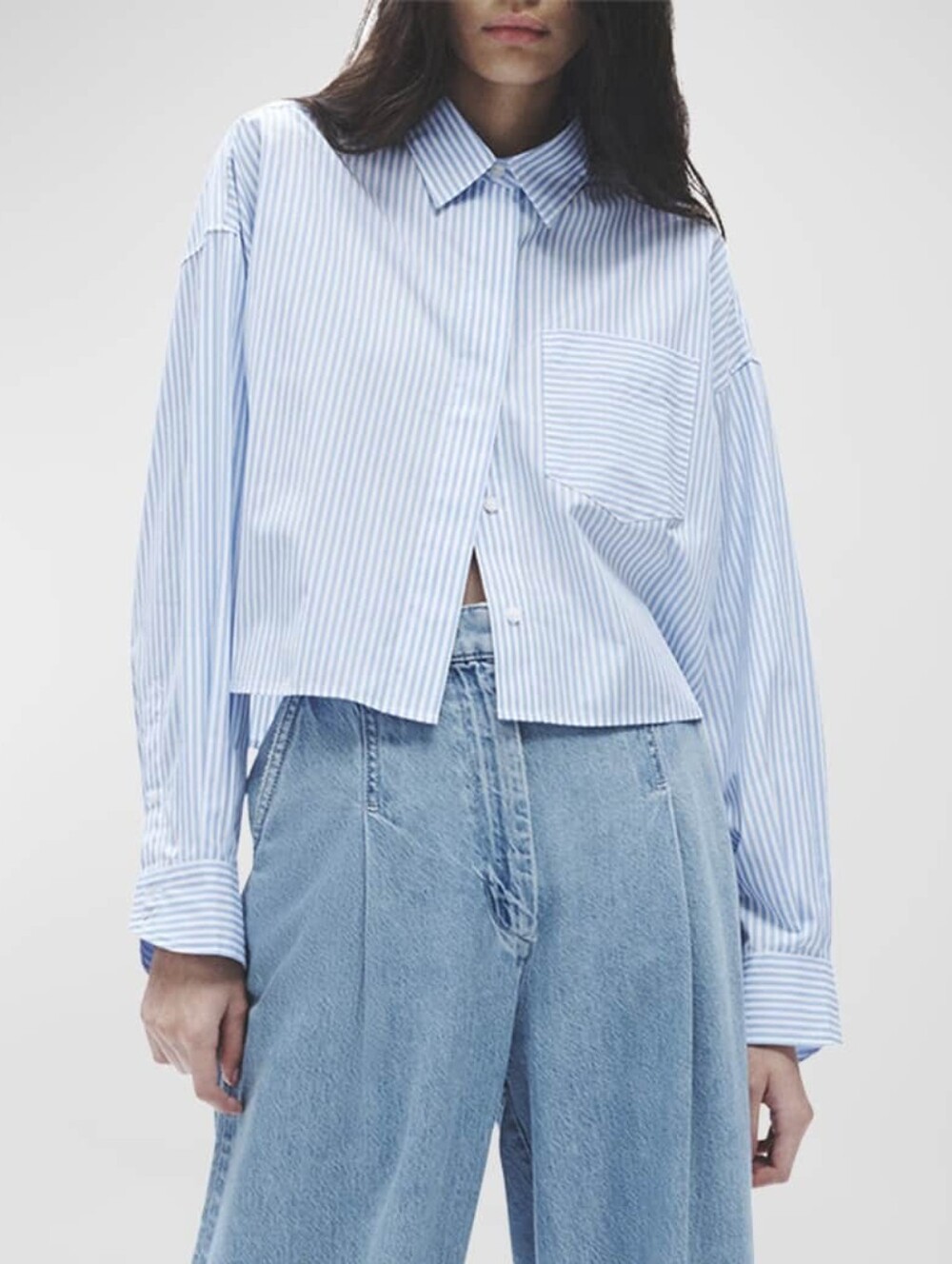Rag & Bone Beatrice Cropped Striped Shirt XS
